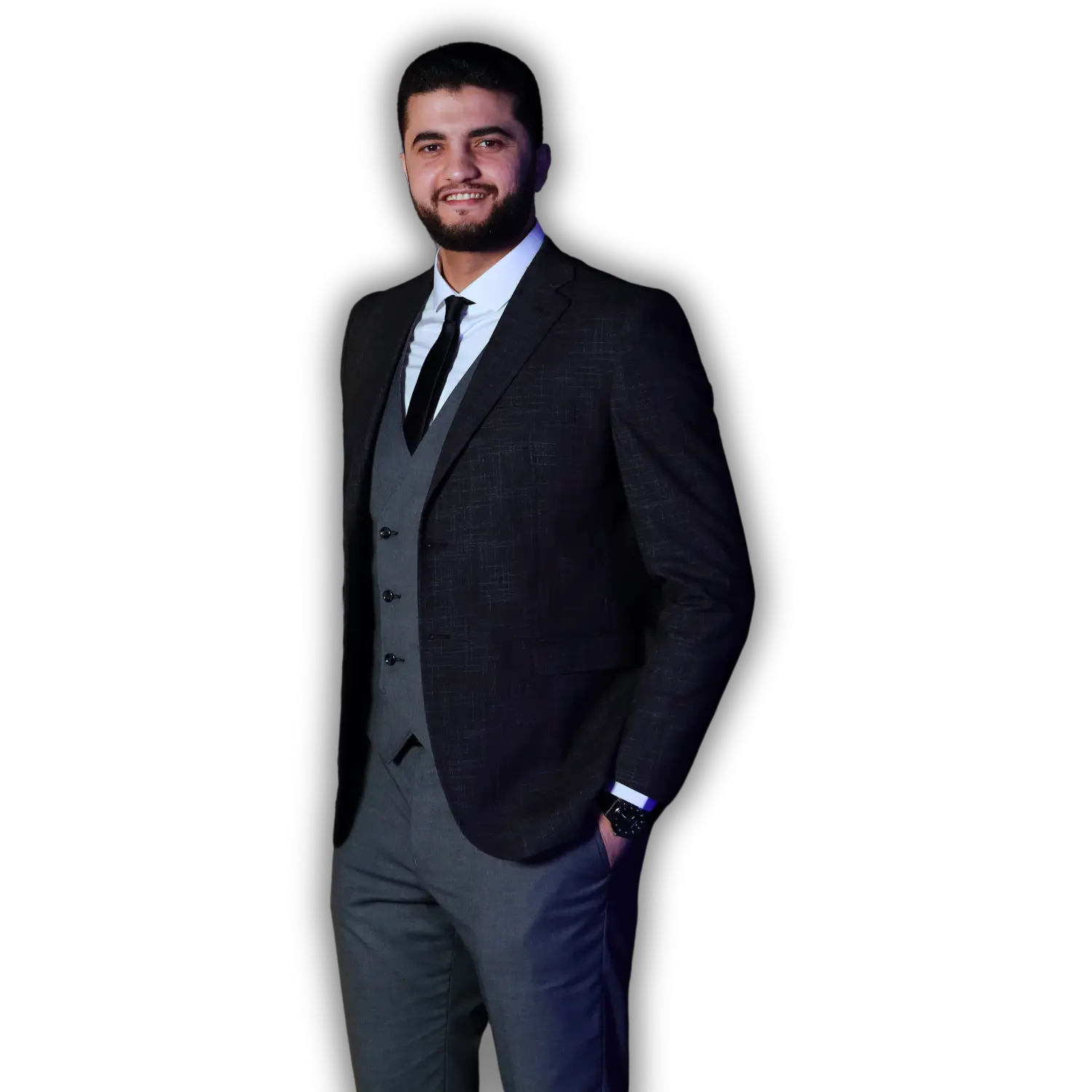 Saad Zook, PPC Manager, in a formal suit